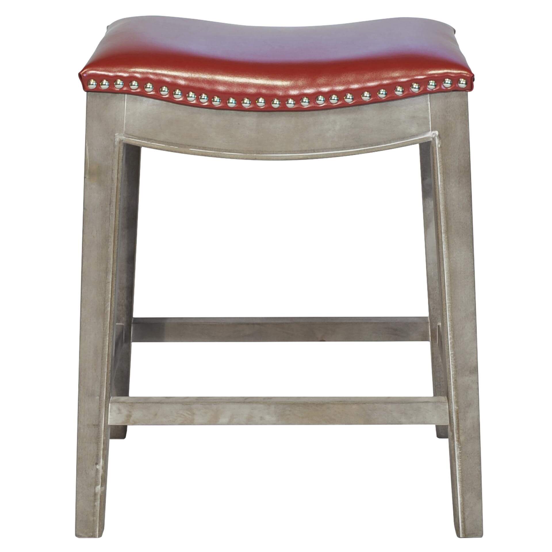 Elmo Bonded Leather Counter Stool, Mystique Gray Legs
