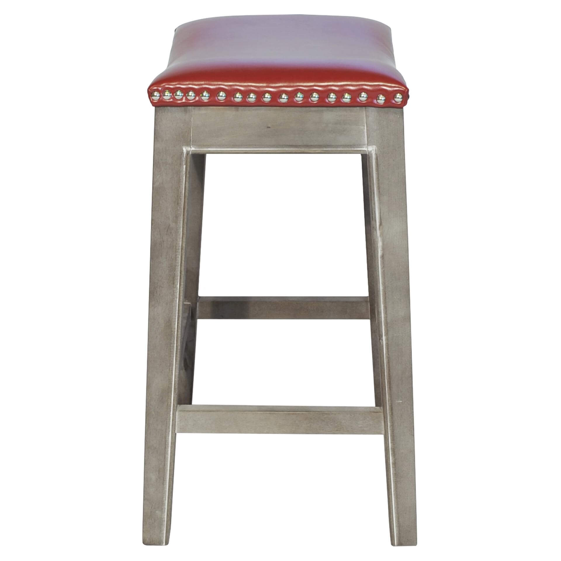 Elmo Bonded Leather Counter Stool, Mystique Gray Legs
