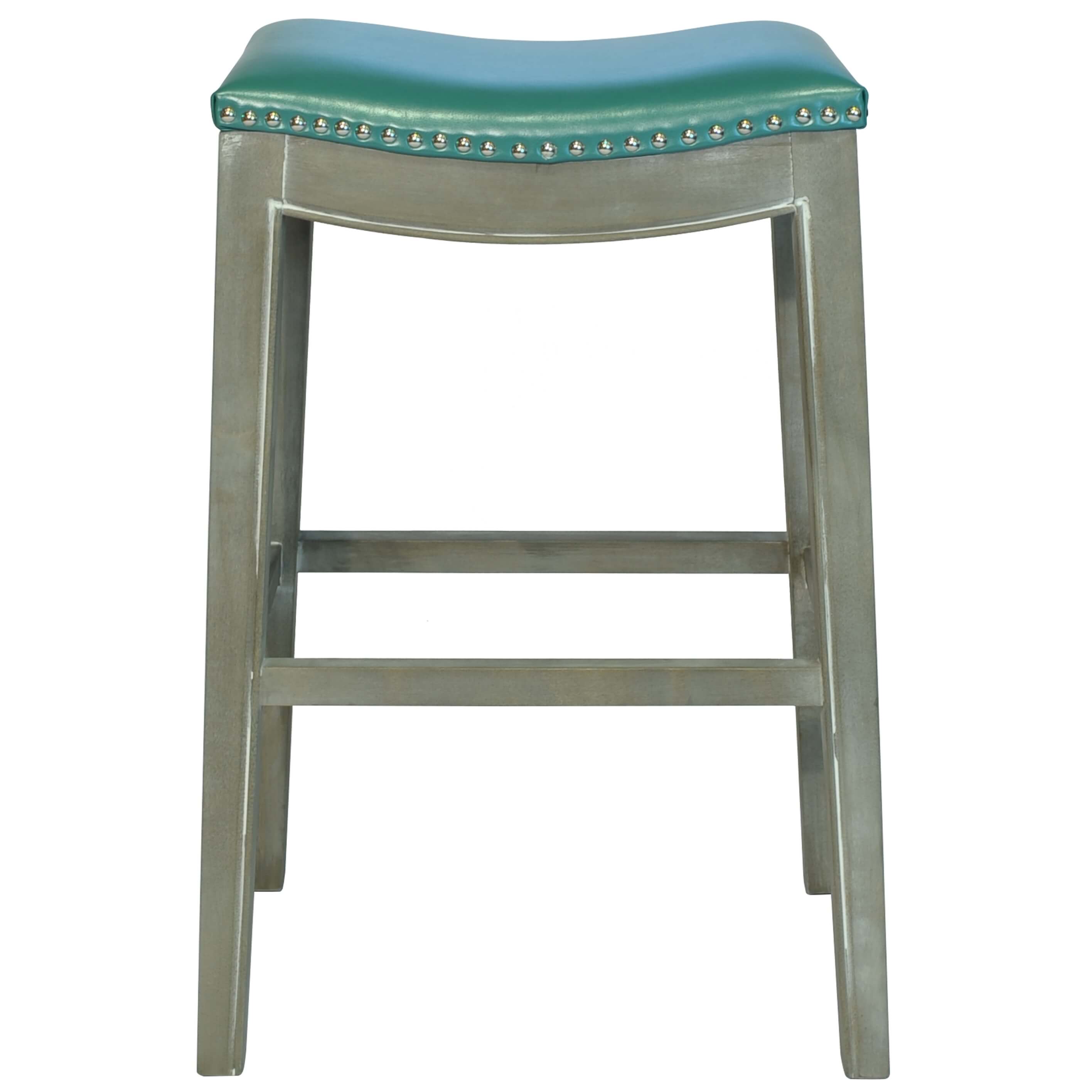 Elmo Bonded Leather Bar Stool, Mystique Gray Legs