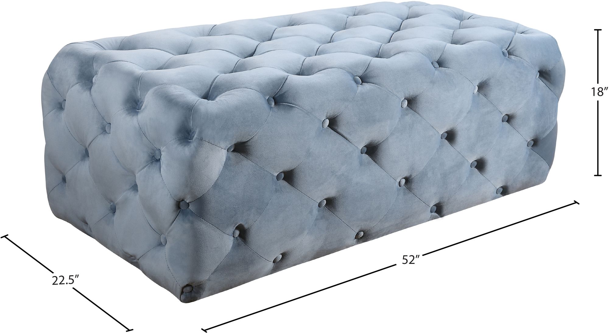 Casey Velvet Ottoman/Bench