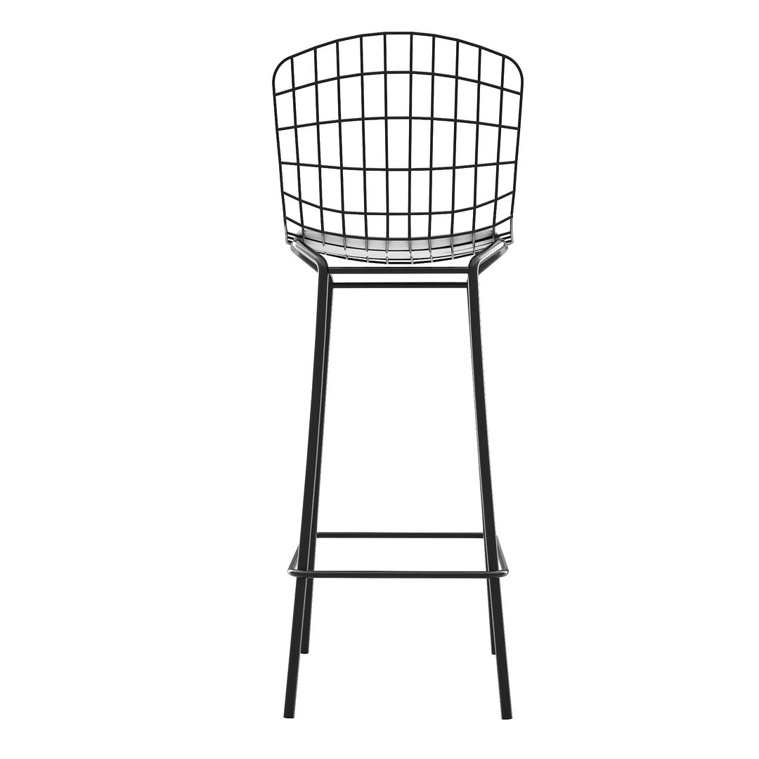 Madeline 41.73-inch Leatherette/Metal Barstool w/Seat Cushion