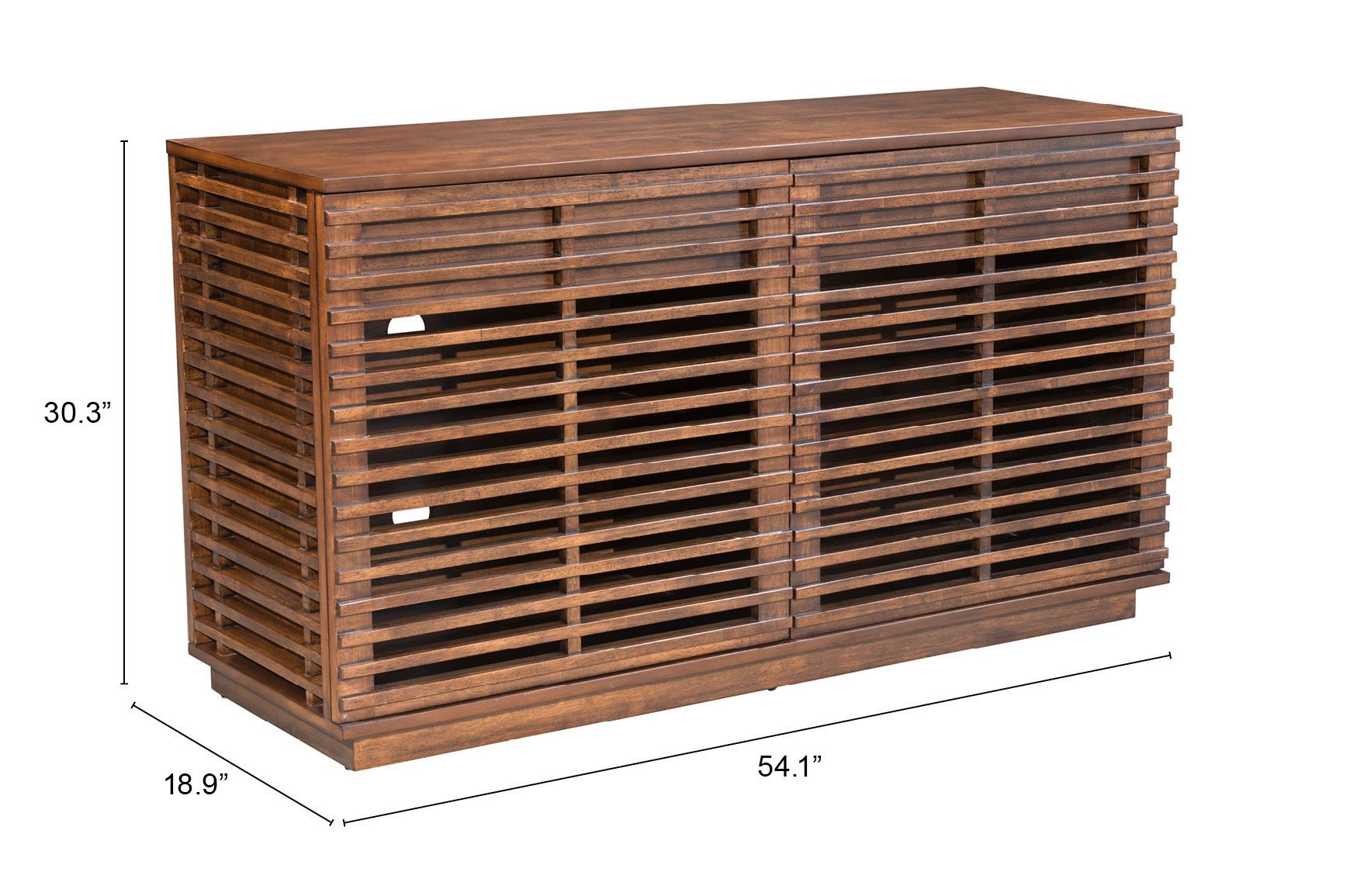 Linea Wood Veneer/Wood Credenza w/2 Doors