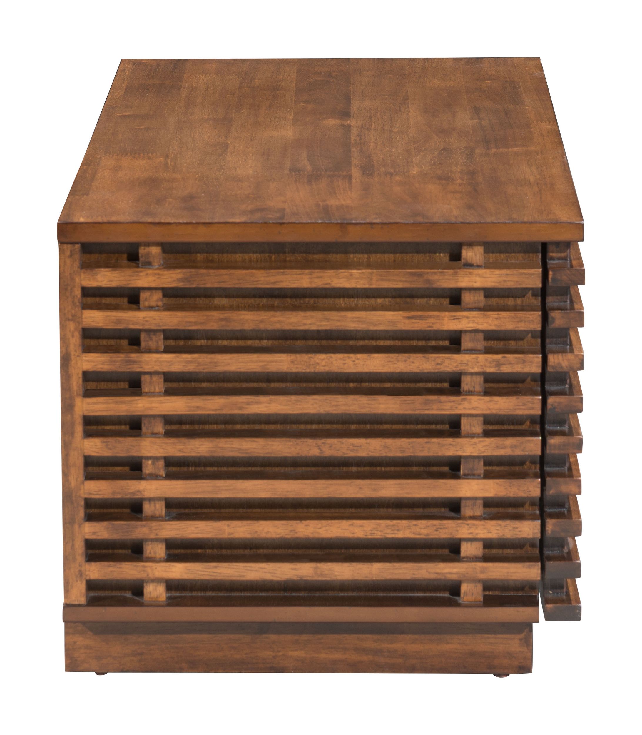 Linea Wood Veneer Narrow Entertainment Stand w/Door