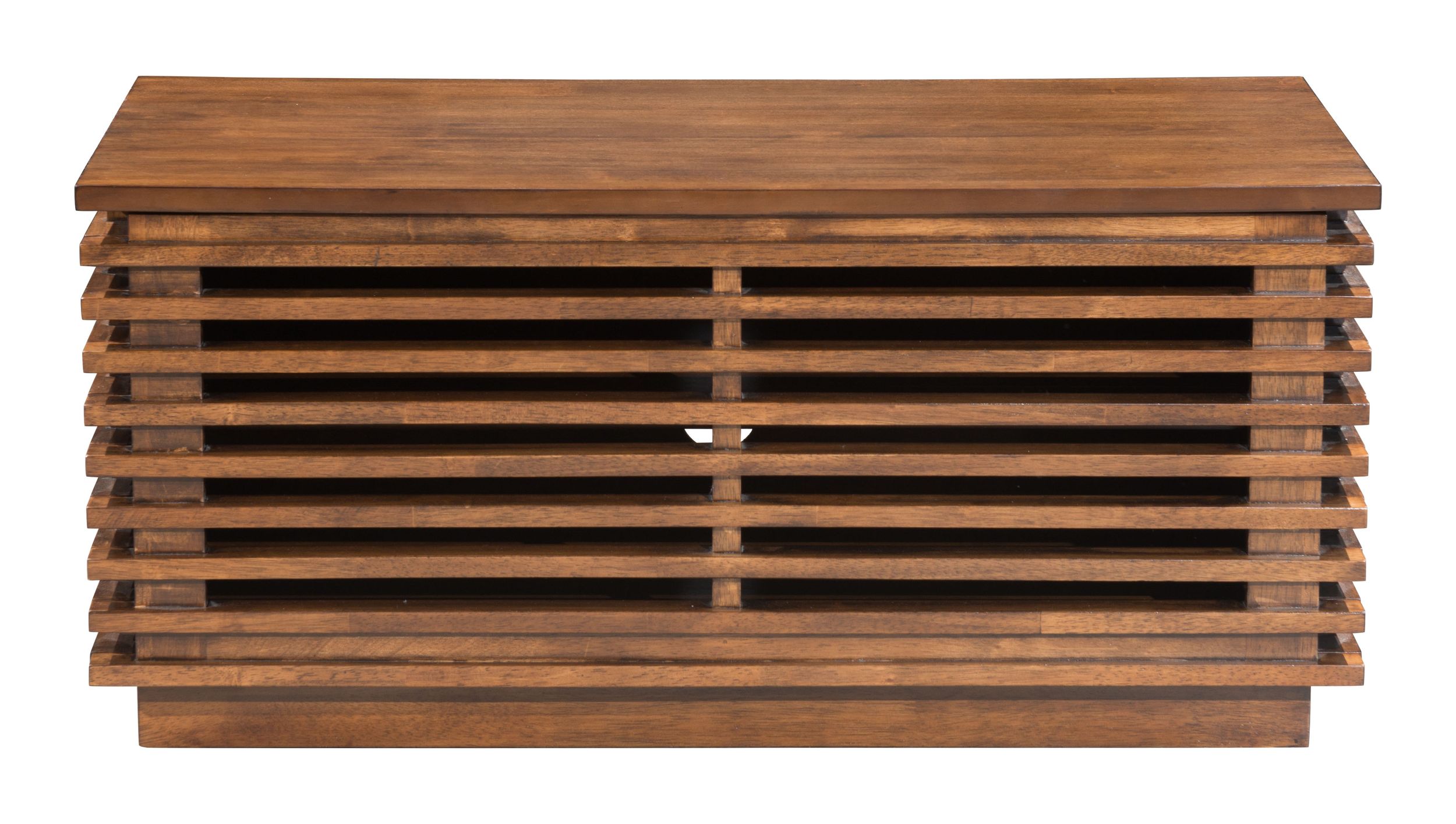 Linea Wood Veneer Narrow Entertainment Stand w/Door