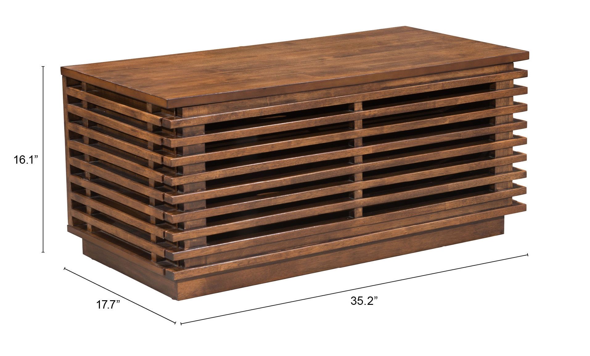 Linea Wood Veneer Narrow Entertainment Stand w/Door