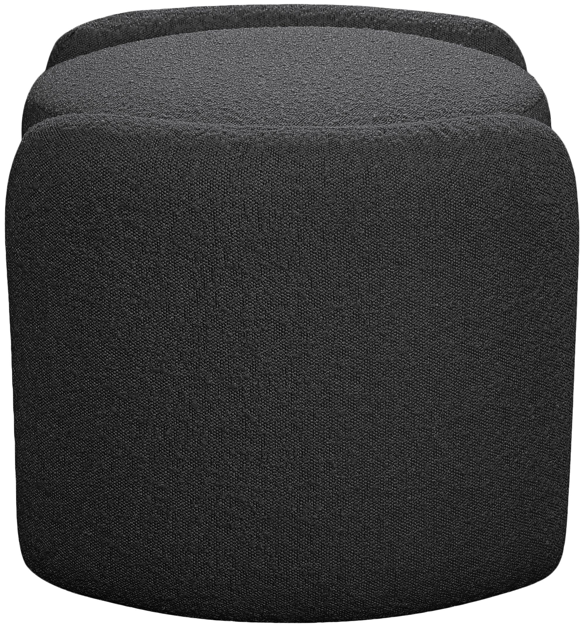 Horizon Boucle Fabric Ottoman