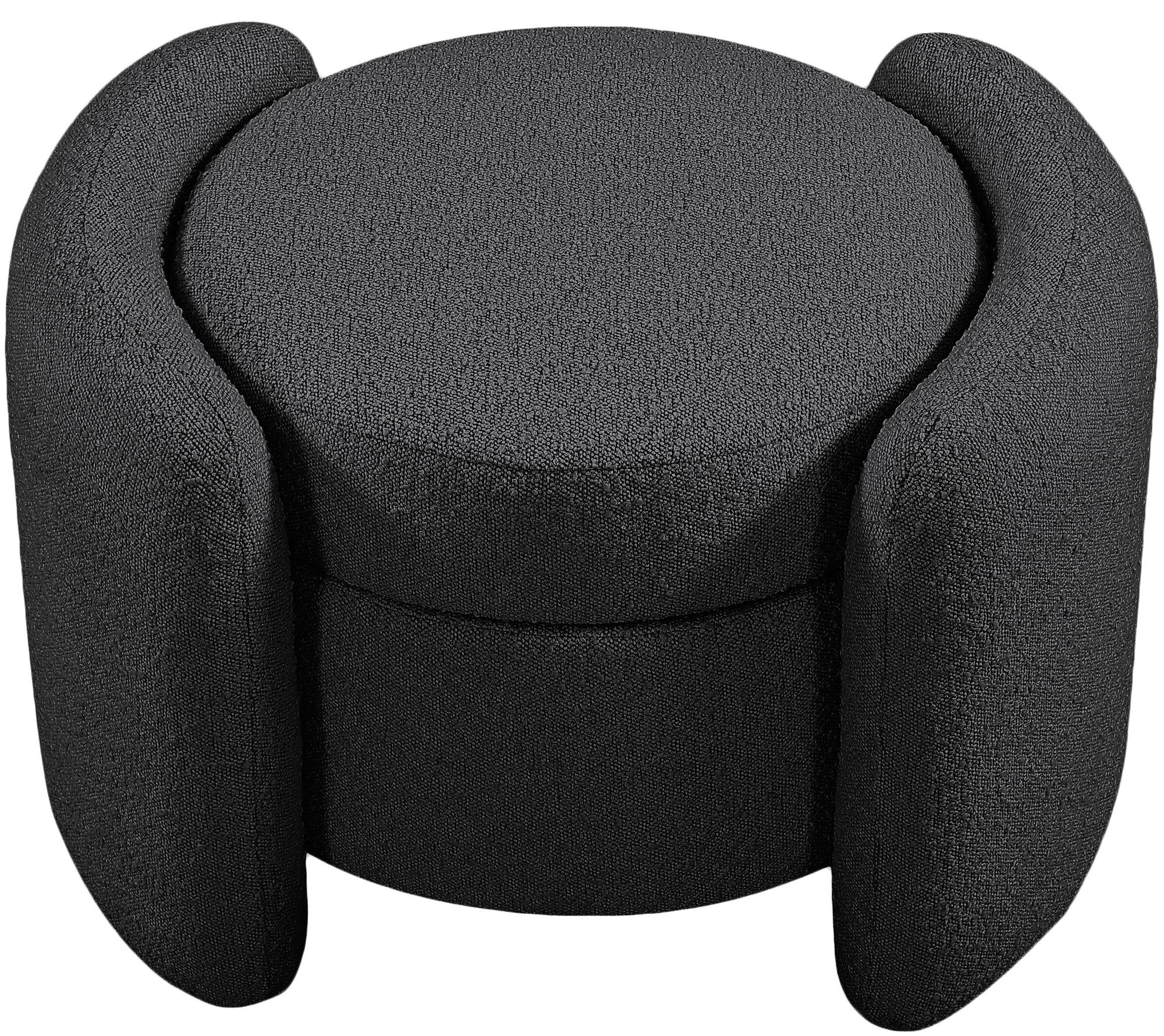 Horizon Boucle Fabric Ottoman