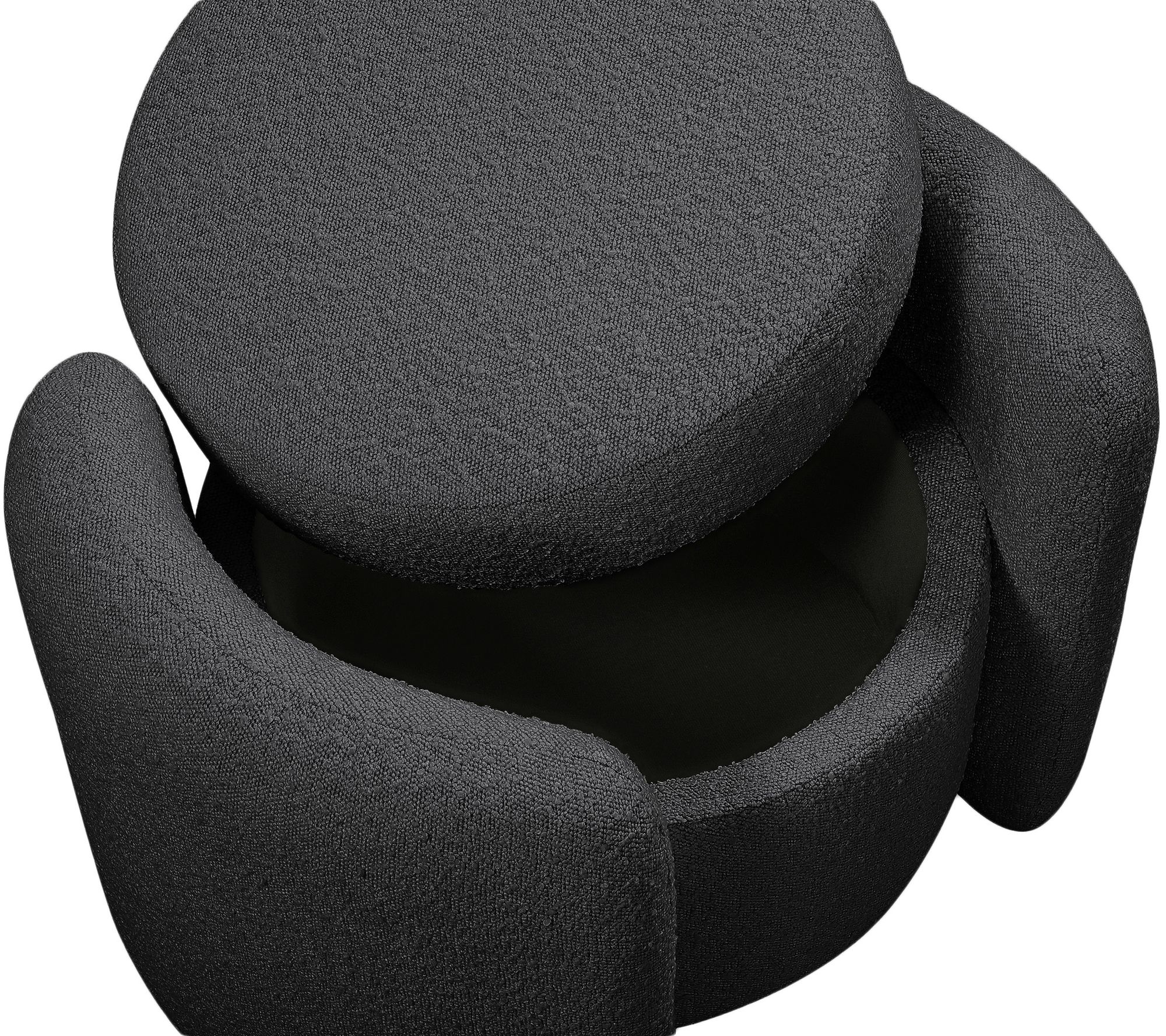 Horizon Boucle Fabric Ottoman