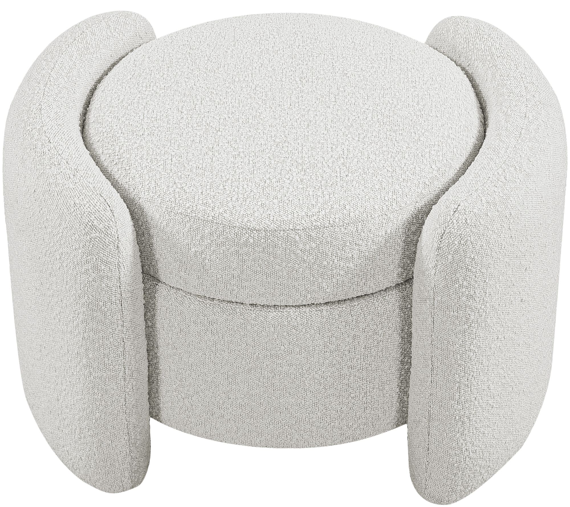 Horizon Boucle Fabric Ottoman