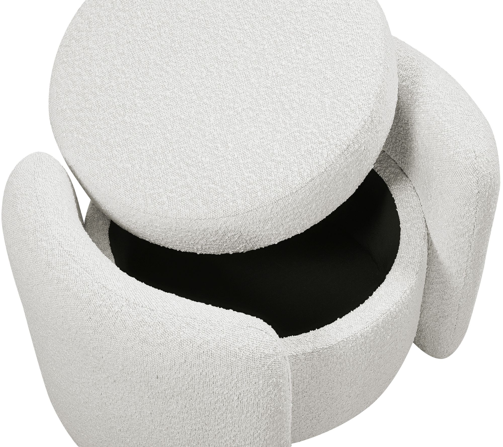 Horizon Boucle Fabric Ottoman