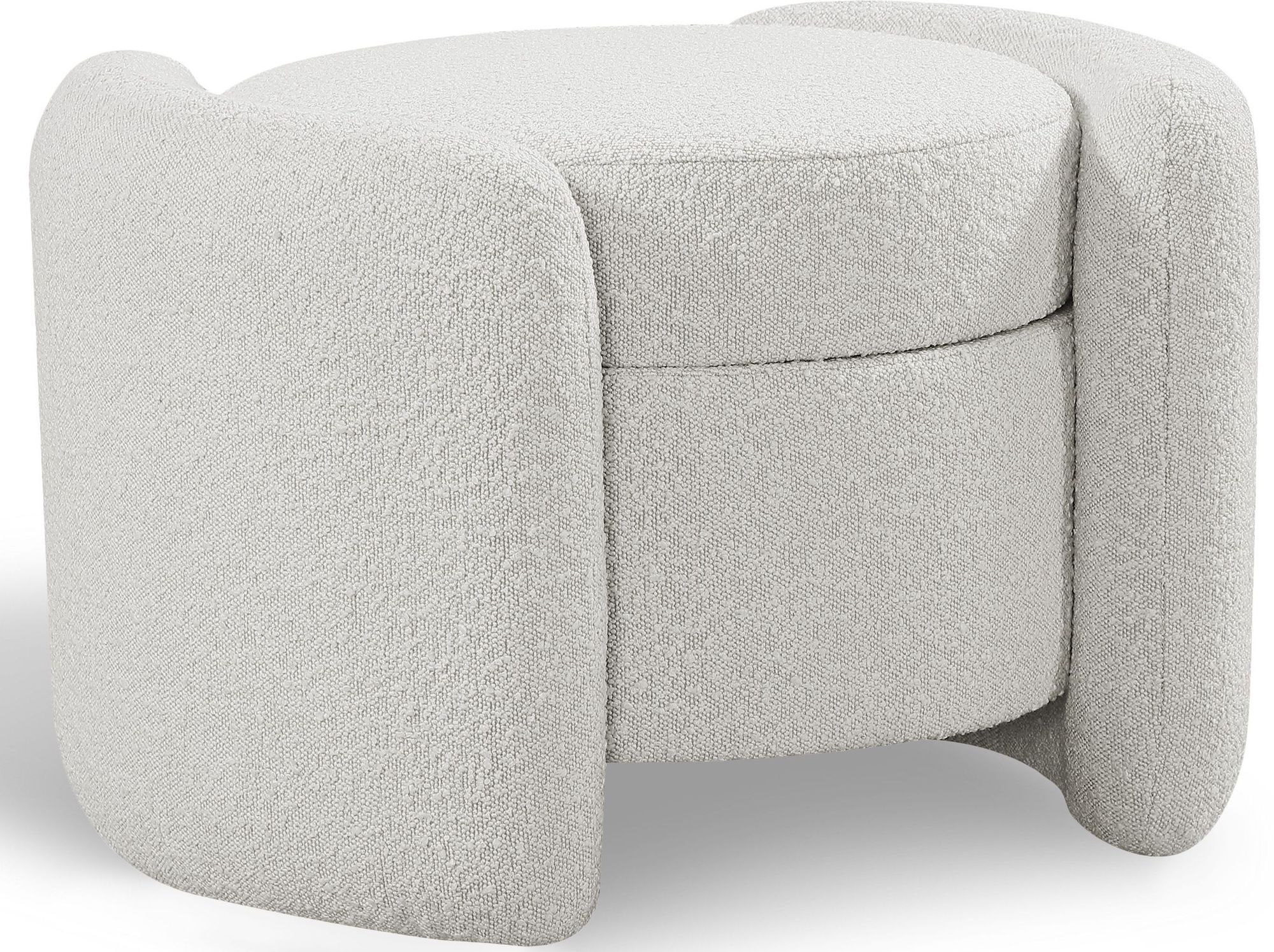 Horizon Boucle Fabric Ottoman