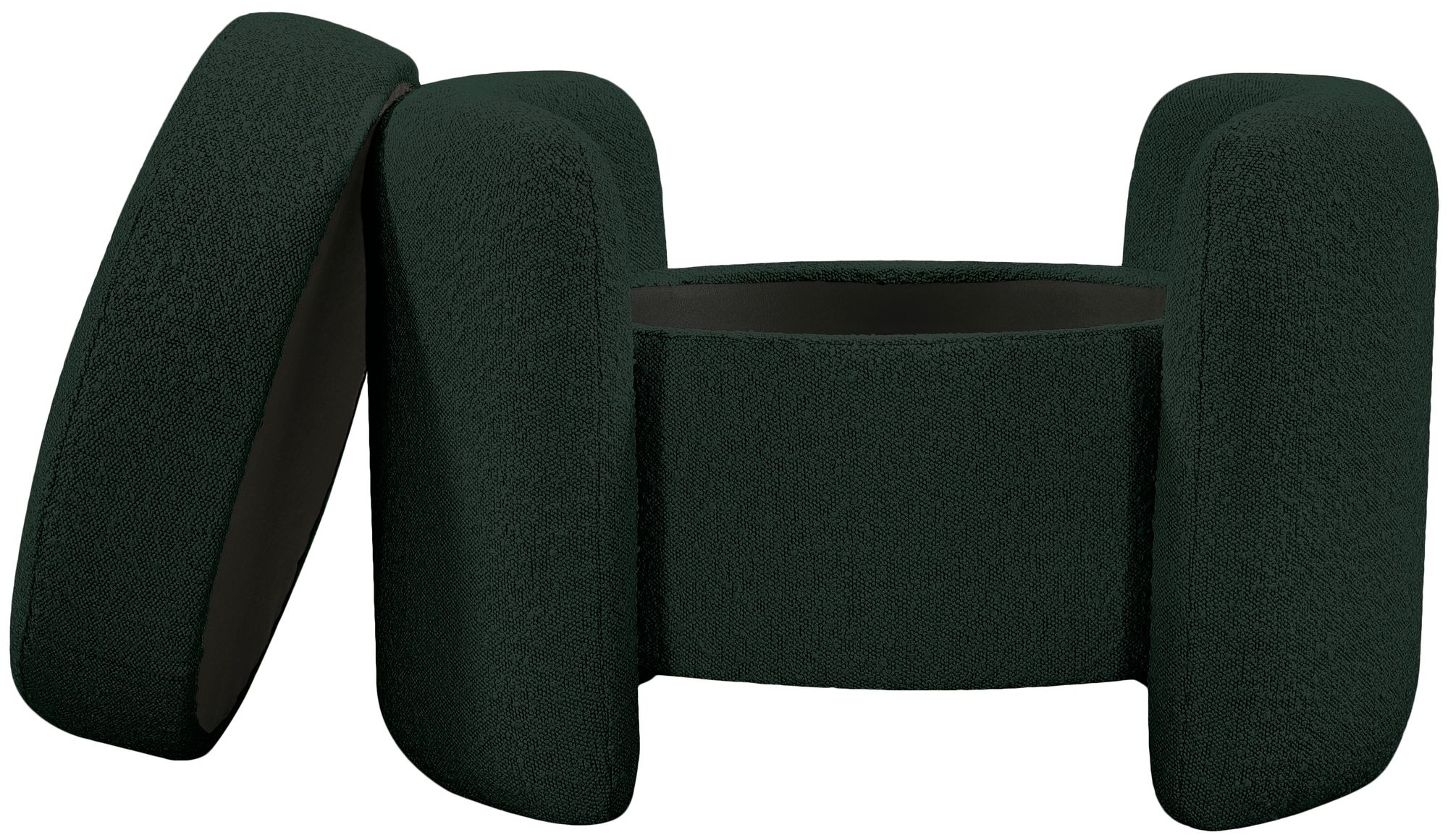 Horizon Boucle Fabric Ottoman