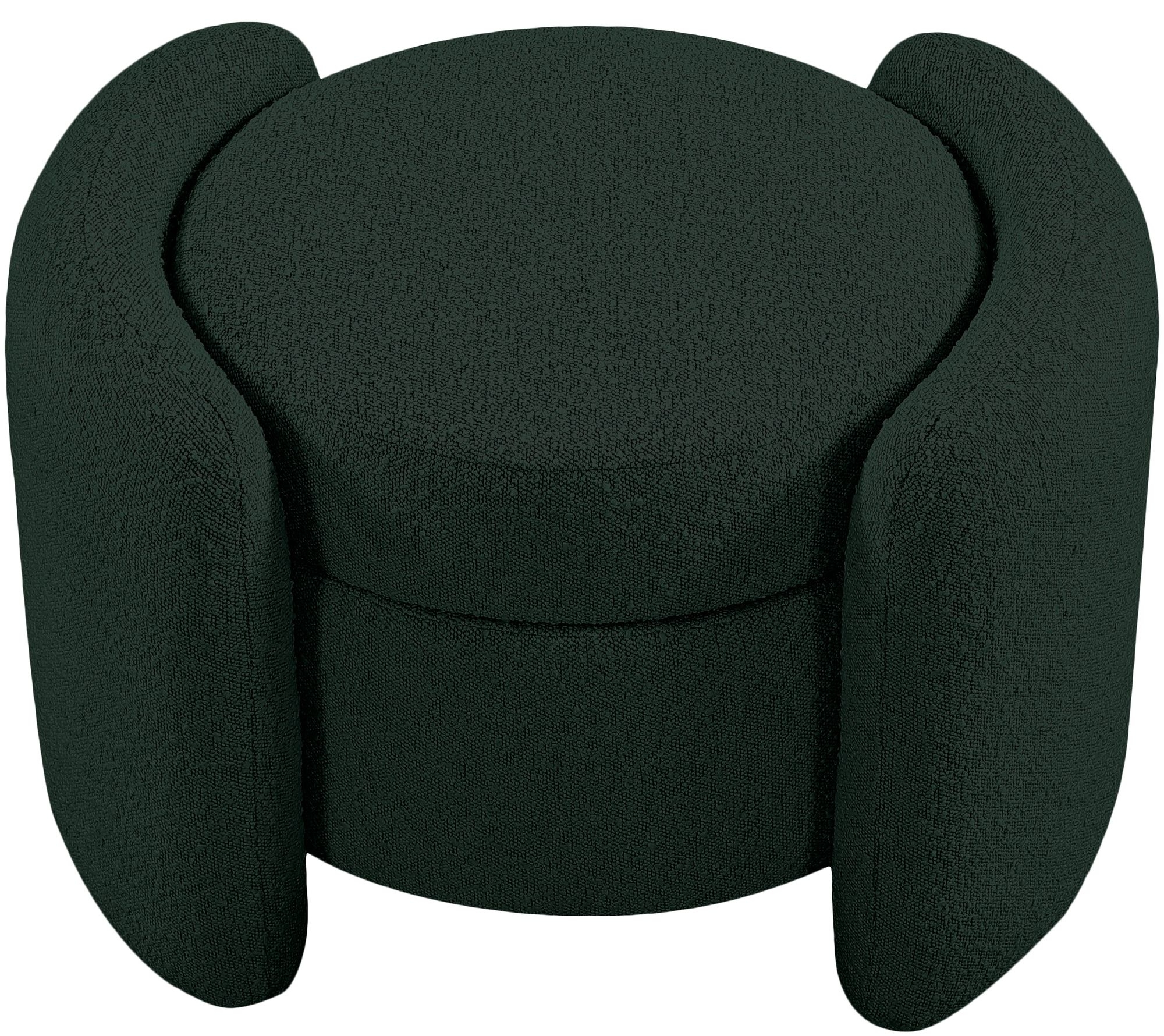 Horizon Boucle Fabric Ottoman