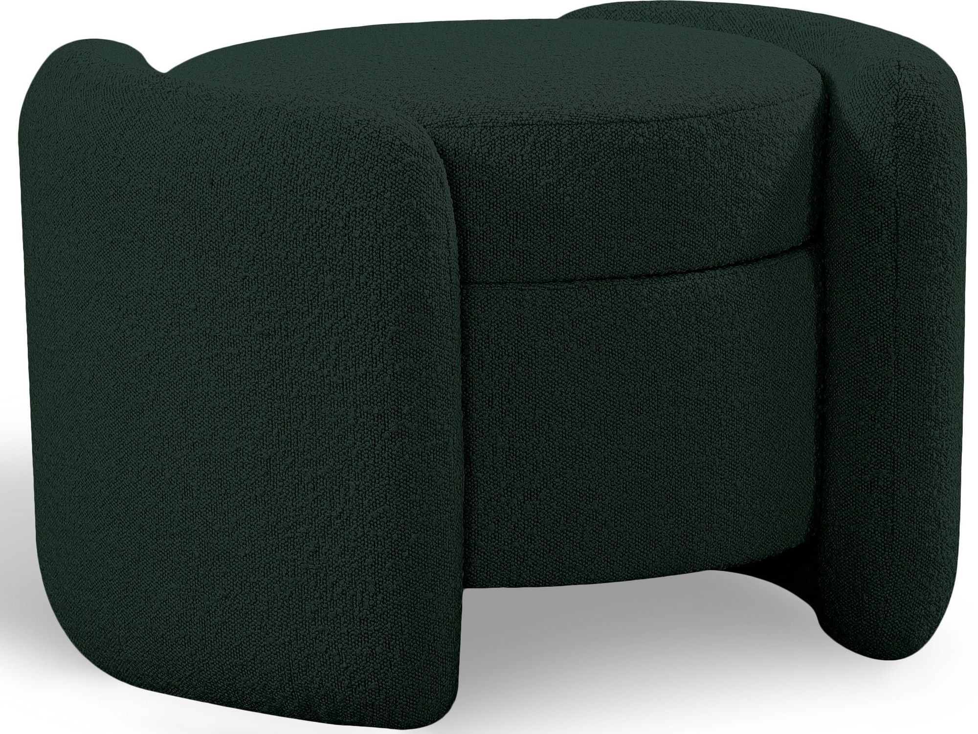 Horizon Boucle Fabric Ottoman
