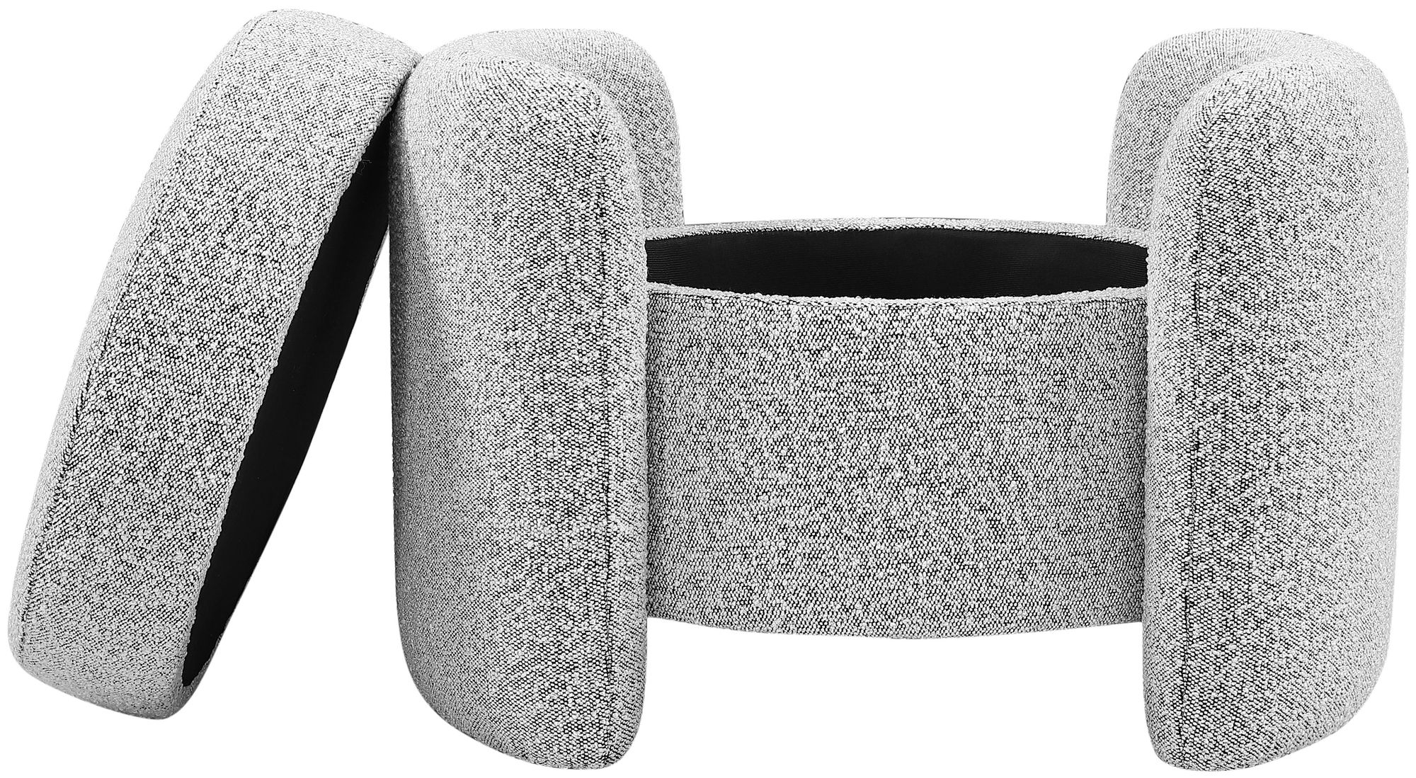 Horizon Boucle Fabric Ottoman