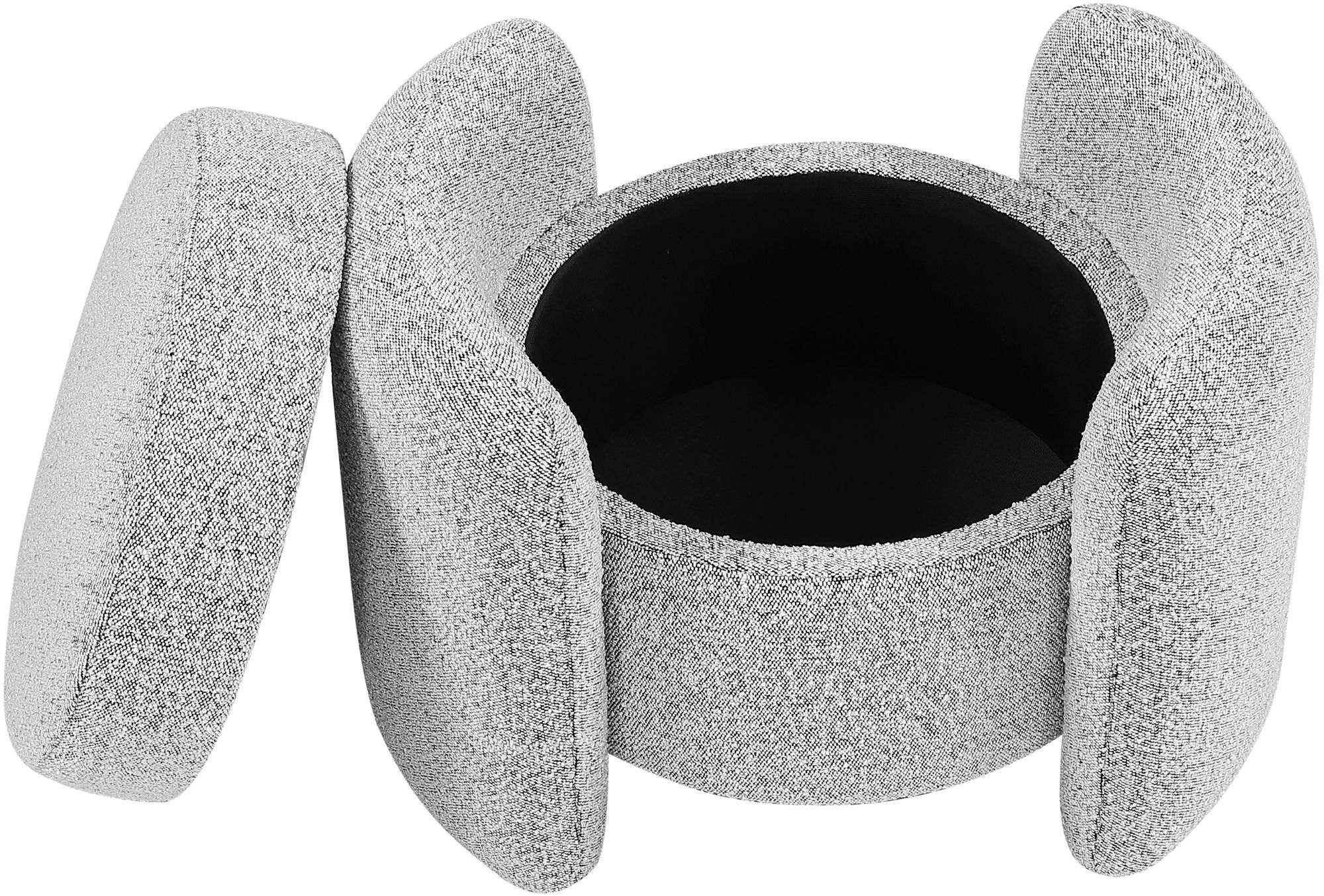 Horizon Boucle Fabric Ottoman