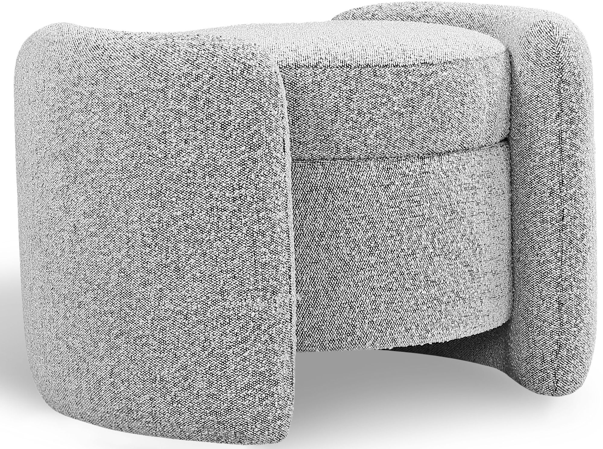 Horizon Boucle Fabric Ottoman
