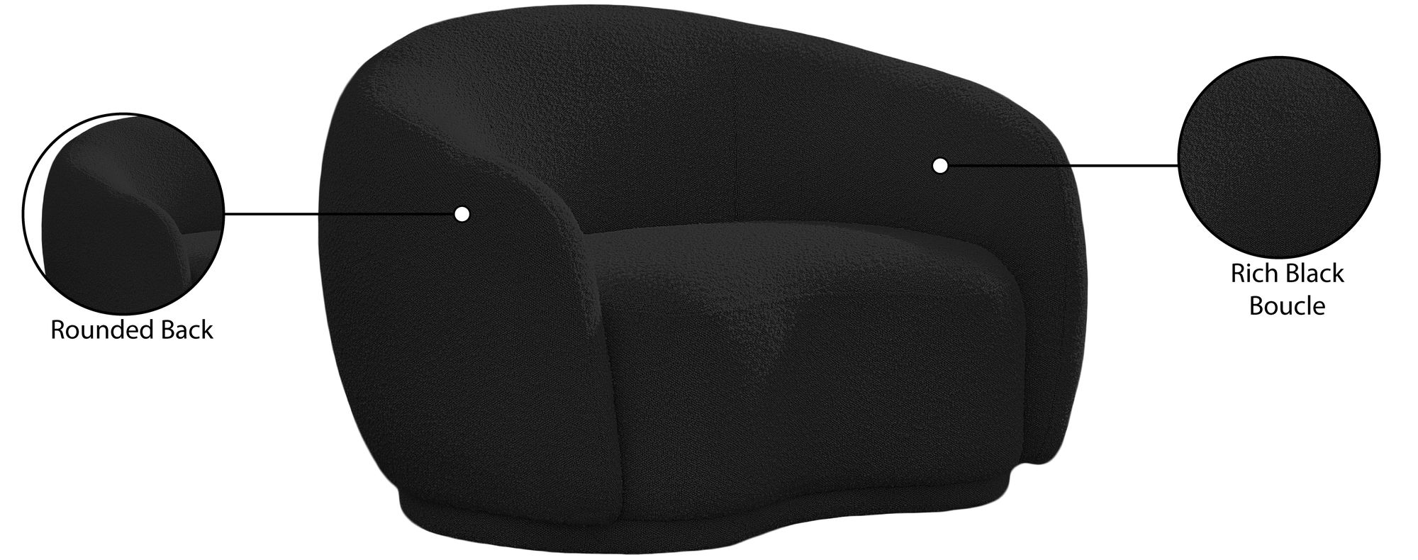 Hyde Boucle Fabric Chair