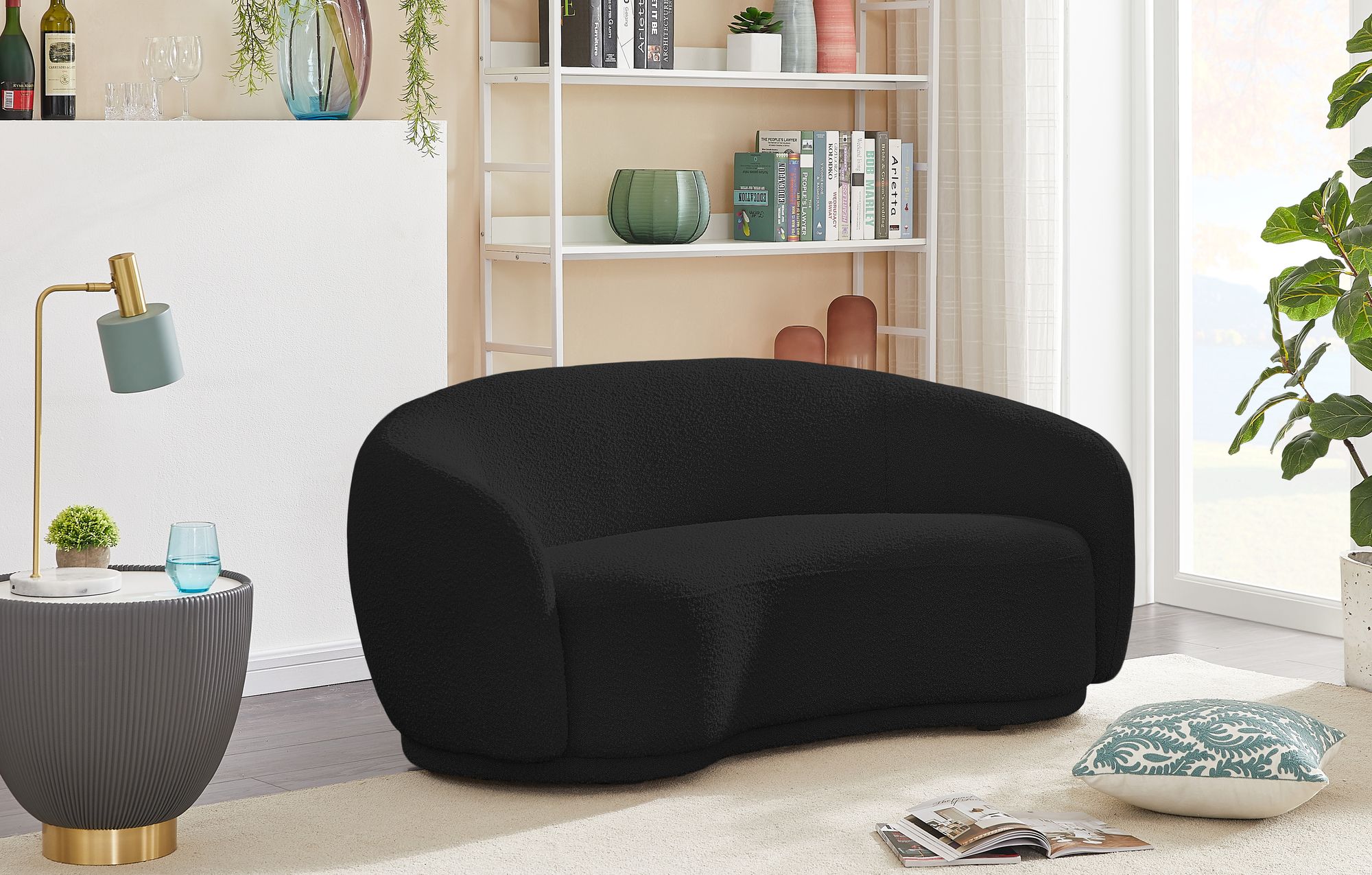 Hyde Boucle Fabric Loveseat