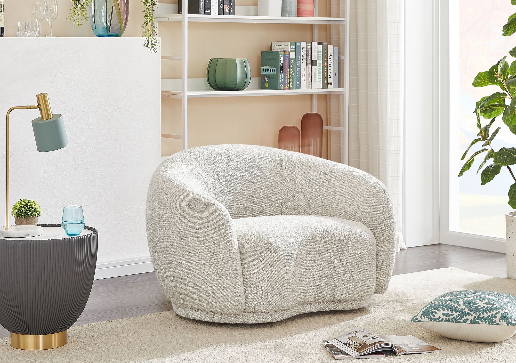 Hyde Boucle Fabric Chair