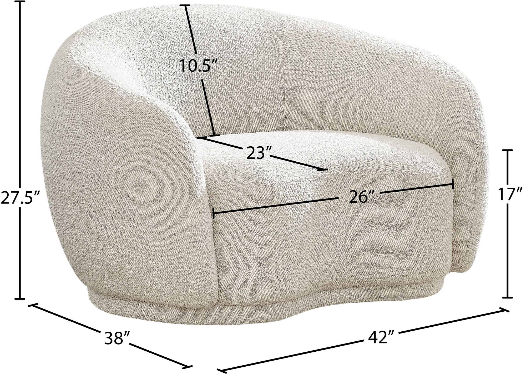 Hyde Boucle Fabric Chair