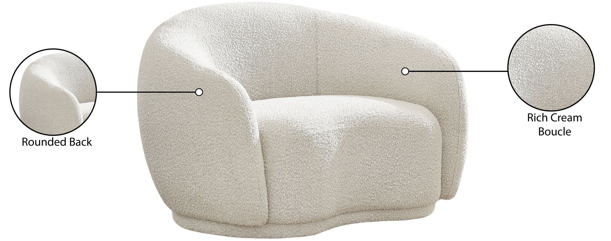 Hyde Boucle Fabric Chair