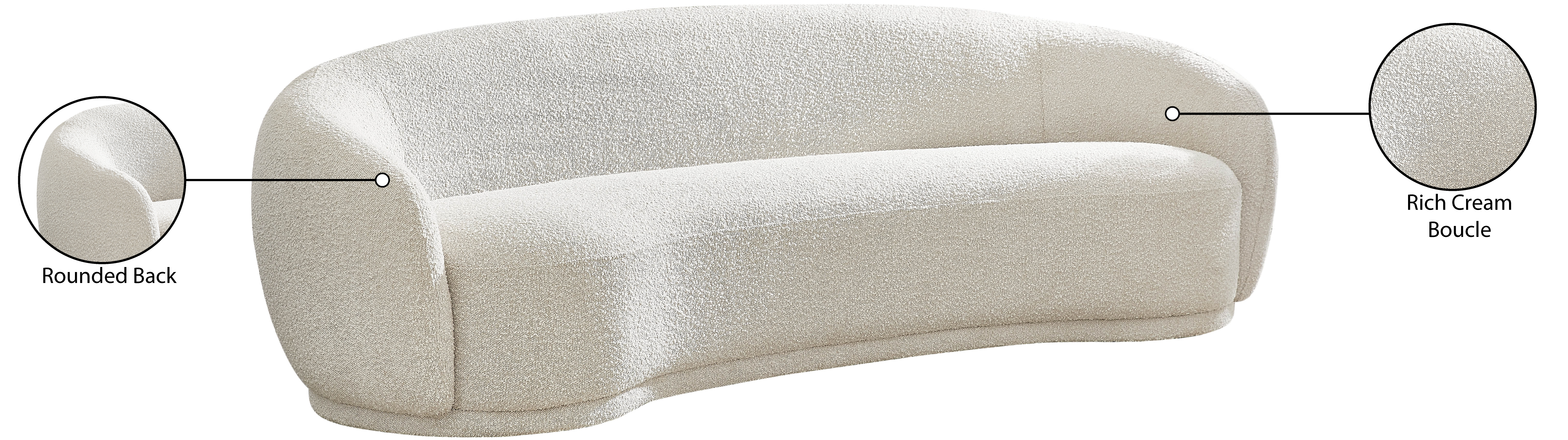 Hyde Boucle Fabric Sofa