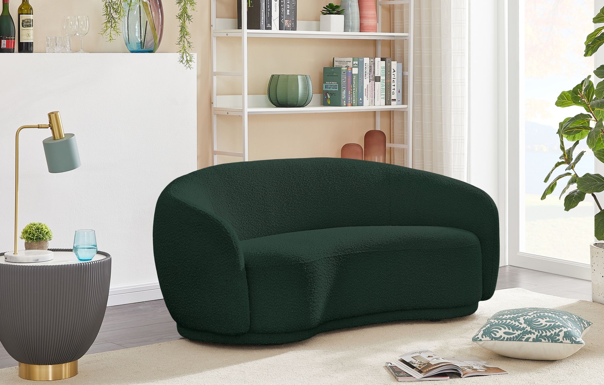 Hyde Boucle Fabric Loveseat
