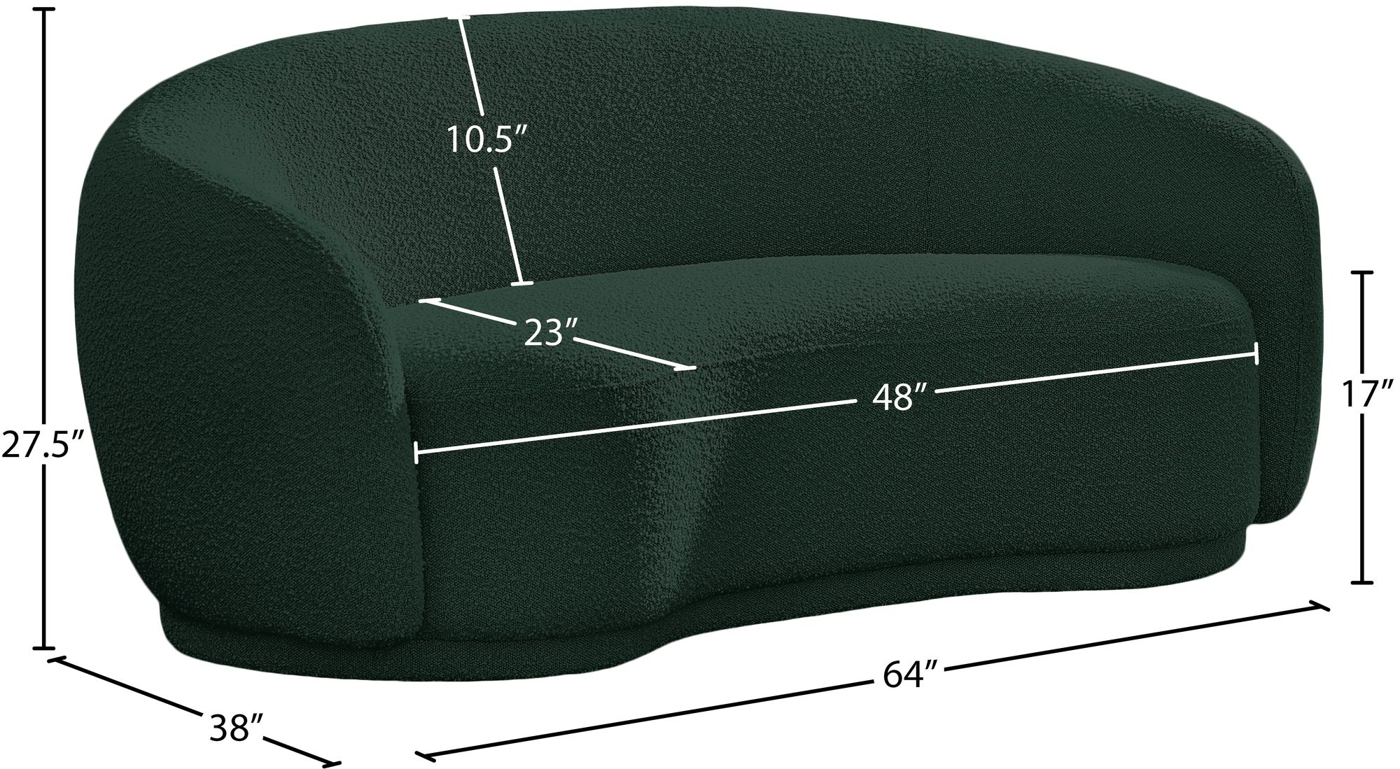 Hyde Boucle Fabric Loveseat