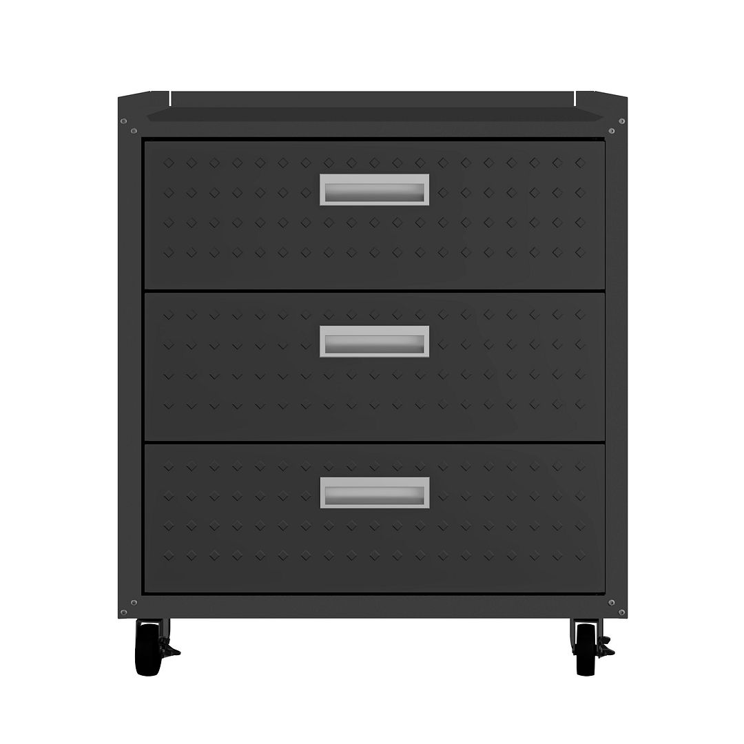 Fortress 3-Piece Textured Metal Garage Storage Set, Composition 6