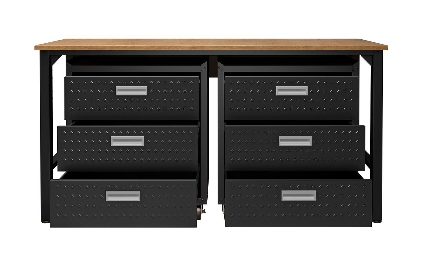 Fortress 3-Piece Textured Metal Garage Storage Set, Composition 6