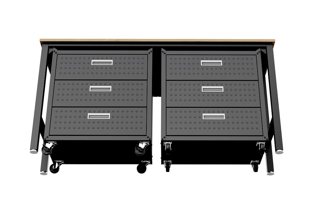 Fortress 3-Piece Textured Metal Garage Storage Set, Composition 6