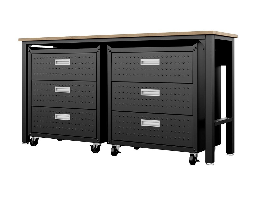 Fortress 3-Piece Textured Metal Garage Storage Set, Composition 6