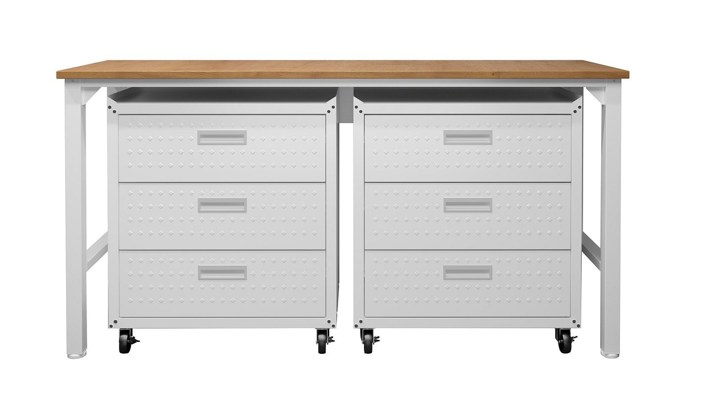 Fortress 3-Piece Textured Metal Garage Storage Set, Composition 6