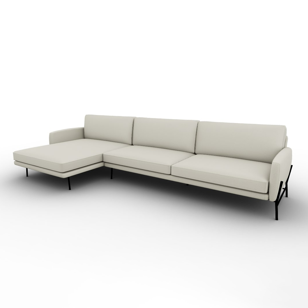 Le Marais Fabric Sofa w/Left Hand Chaise Facing