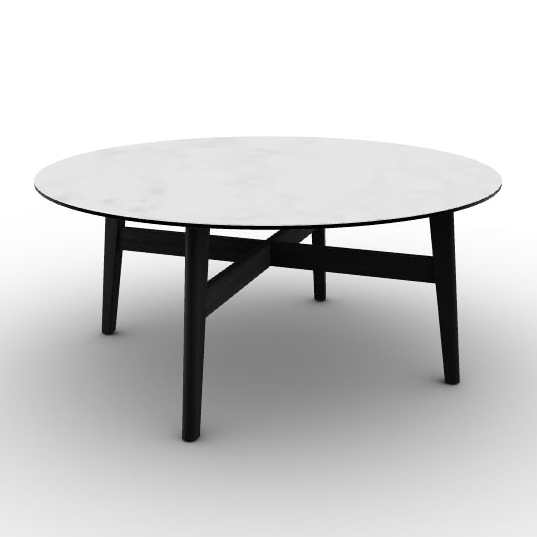 Abrey Laminated Ceramic-Glass/Wood Coffee Table