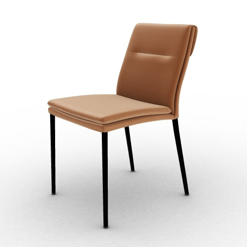 Carmen Large Fabric/Metal Customizable Upholstered Dining Chair