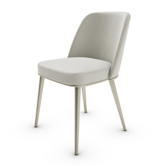 Foyer Fabric/Metal Customizable Upholstered Dining Chair