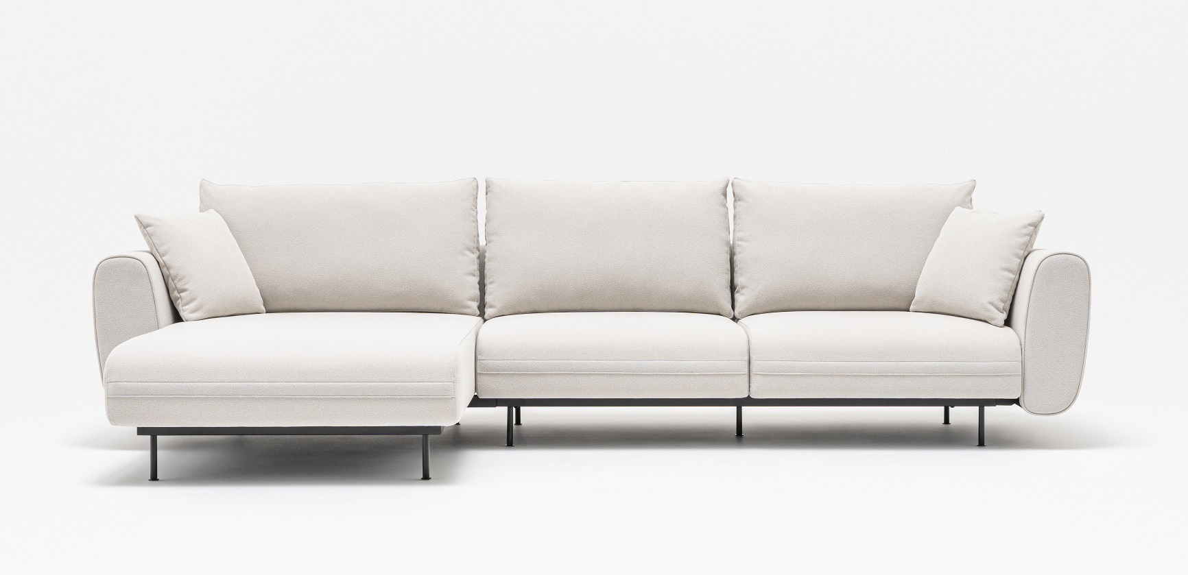 Lotus 111-inch Office Lounge Sofa w/Left Chaise Facing