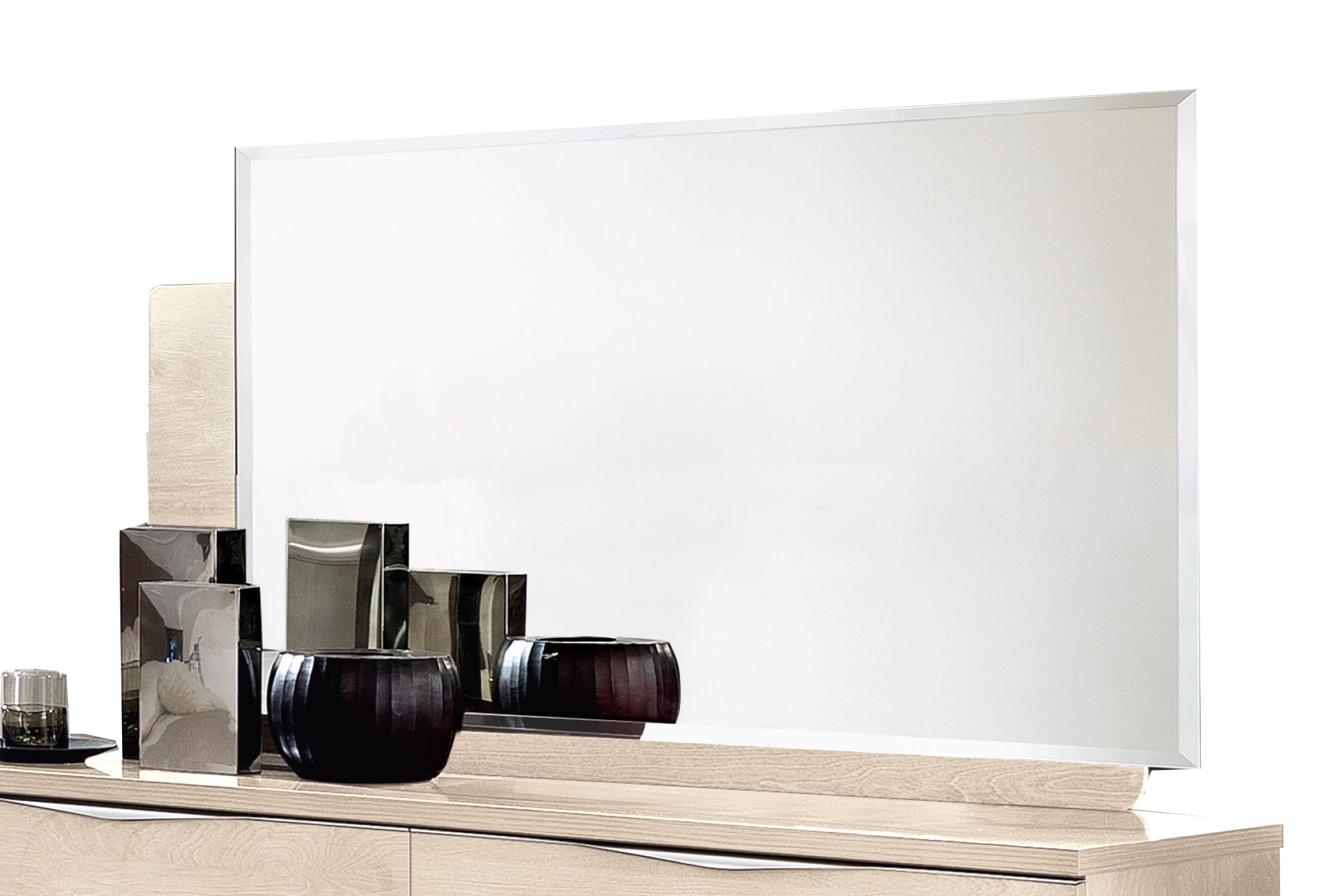 Birch Modern Double Dresser with Mirror