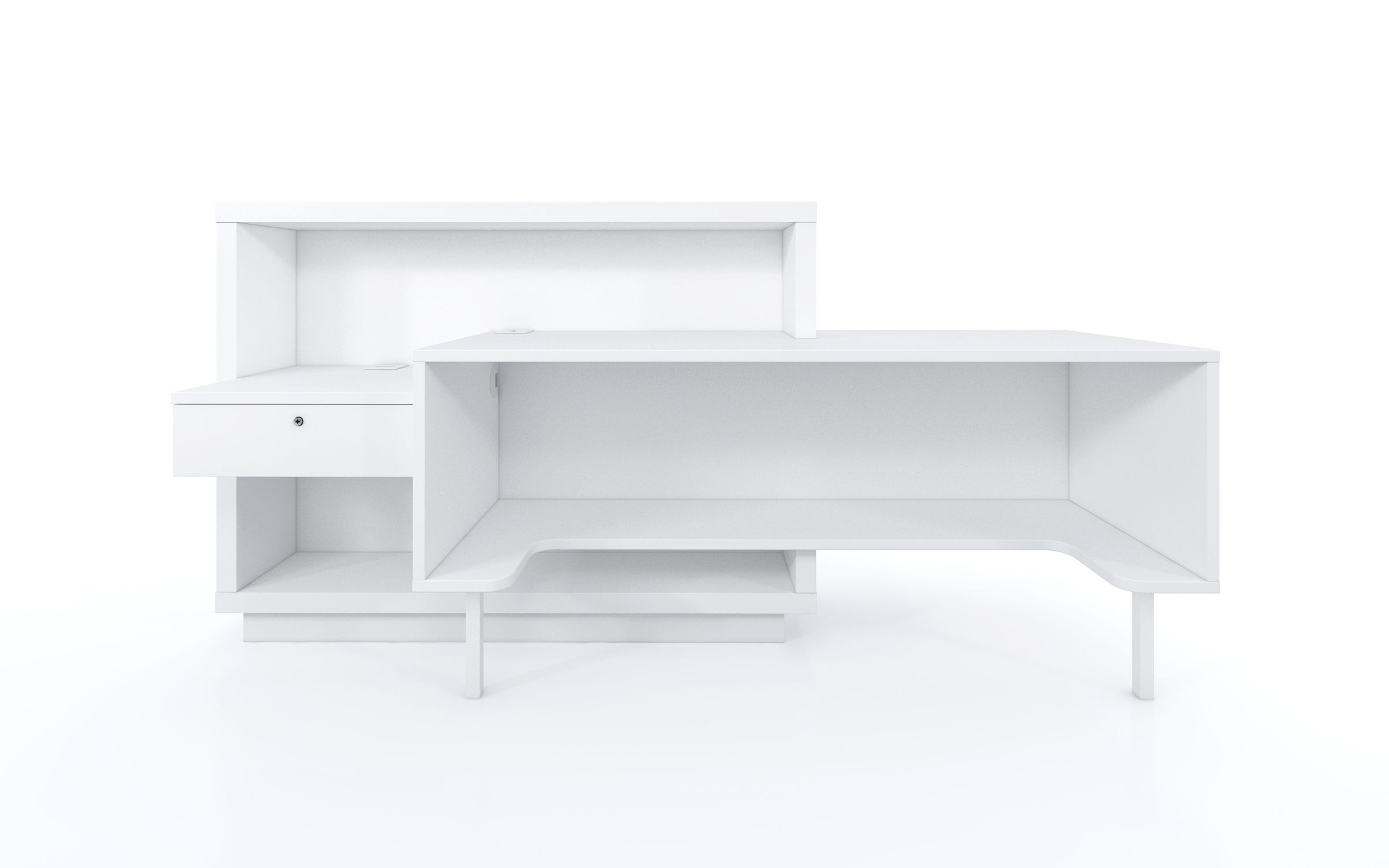 FORO Right-Handed Counter Reception Desk Back Side