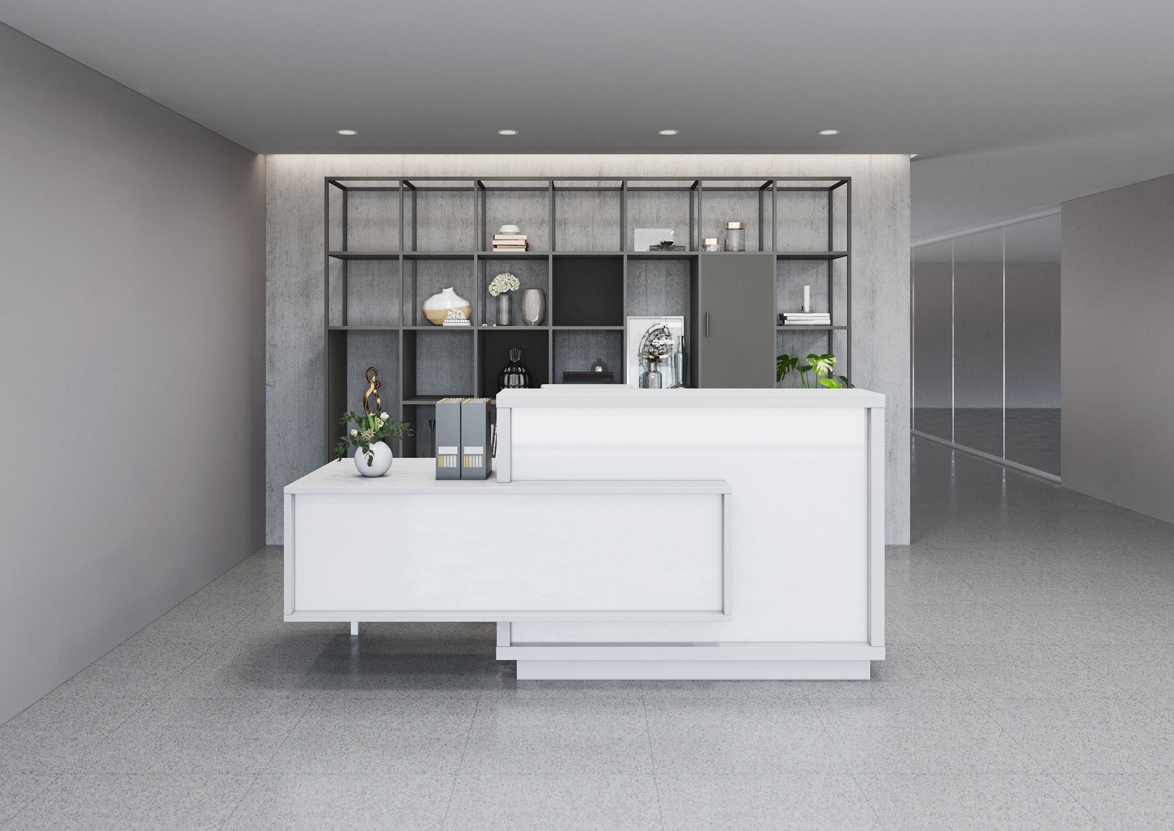 FORO Reception Desk, Left Facing Counter, ADA Compliance