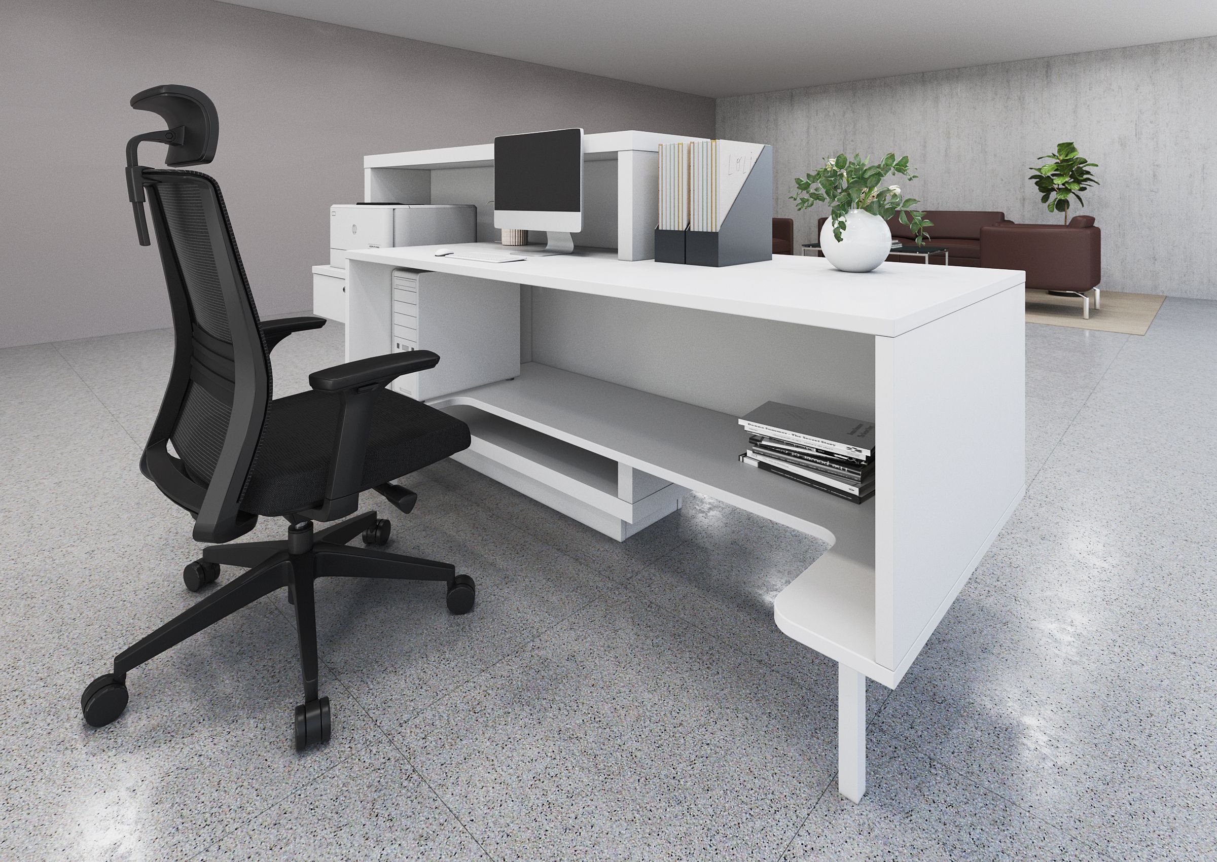 FORO Reception Desk, Left Facing Counter, ADA Compliance