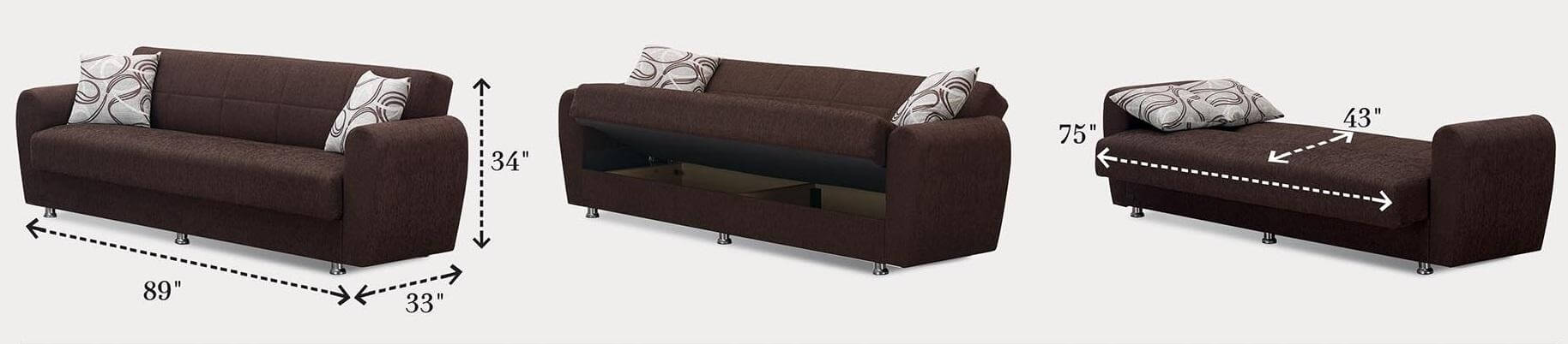 Boston Fabric Storage Sofabed
