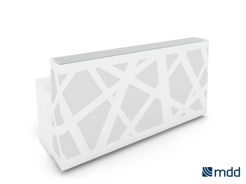 ZIG-ZAG W173" Straight Reception Desk w/RGB Light