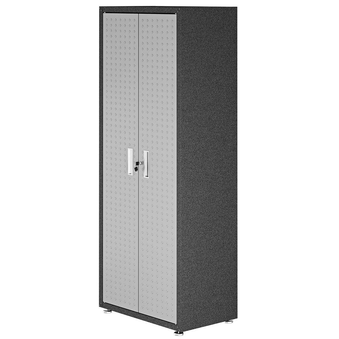 Fortress Customizable Textured Metal Garage Saving Space Metal Storage Set