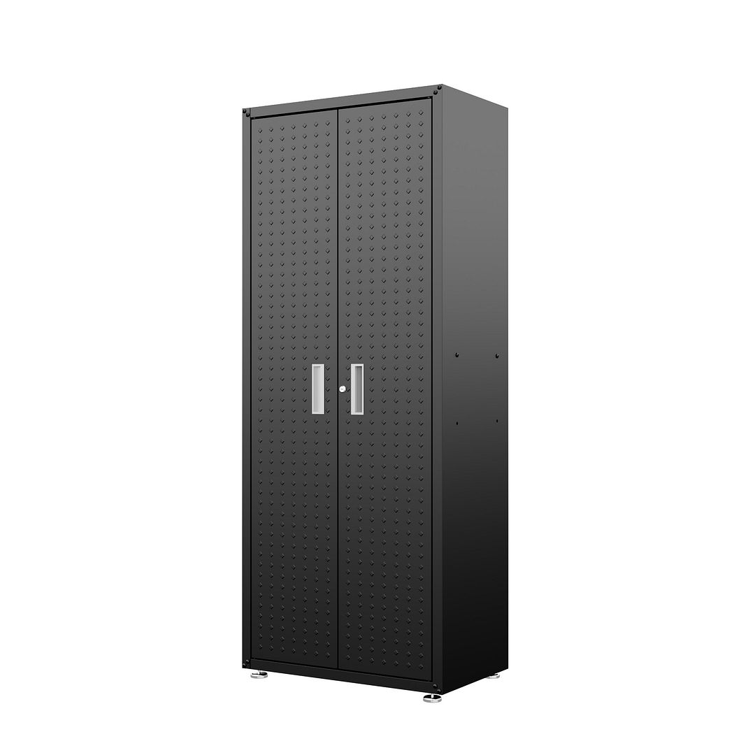 Fortress Textured Metal 75.4-inch Garage Cabinet w/4 Adjustable Shelves