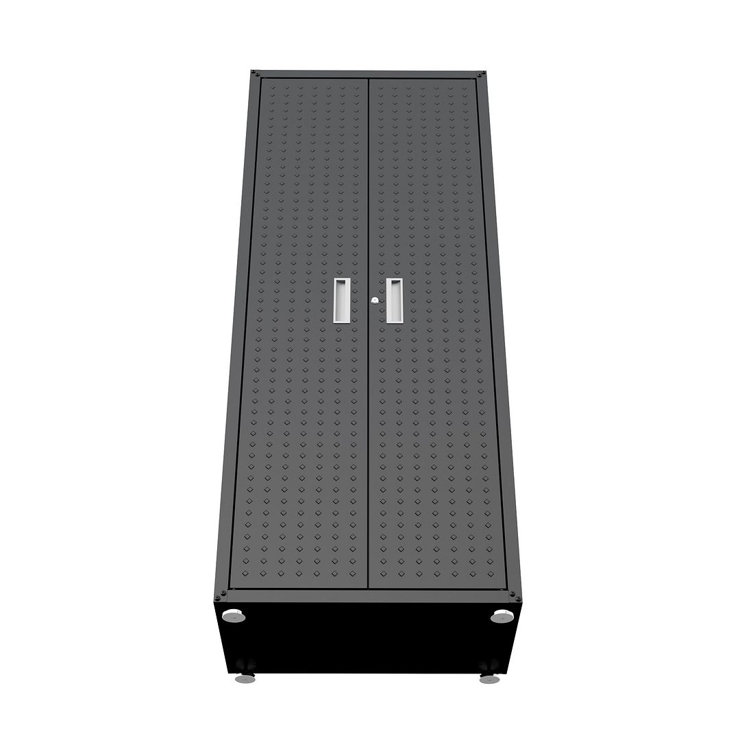 Fortress Textured Metal 75.4-inch Garage Cabinet w/4 Adjustable Shelves