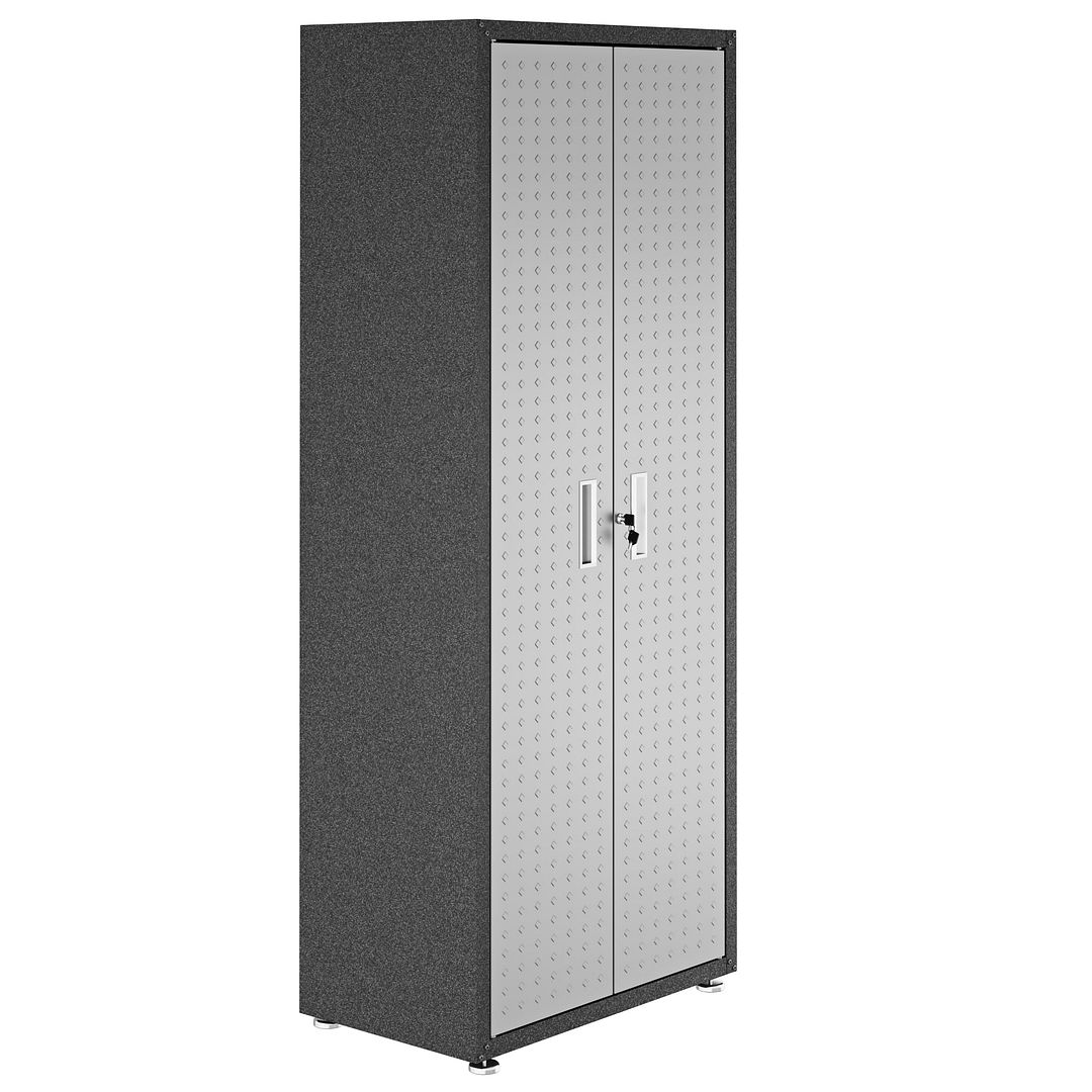 Fortress Customizable Textured Metal Garage Saving Space Metal Storage Set