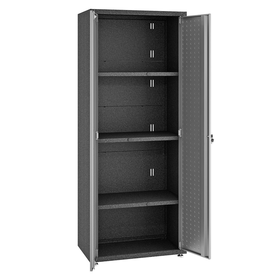 Fortress Customizable Textured Metal Garage Saving Space Metal Storage Set